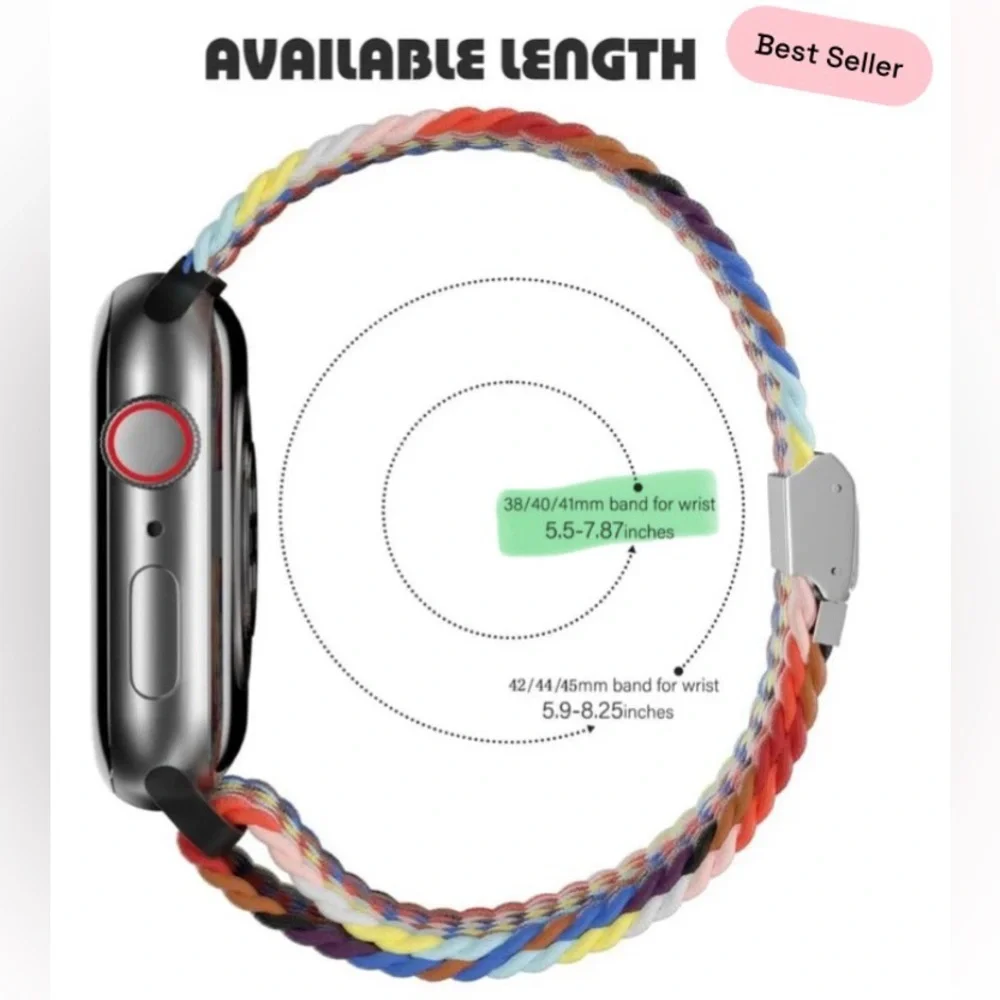 🆕 Red Astra Straps Arceo Braided Loop Band